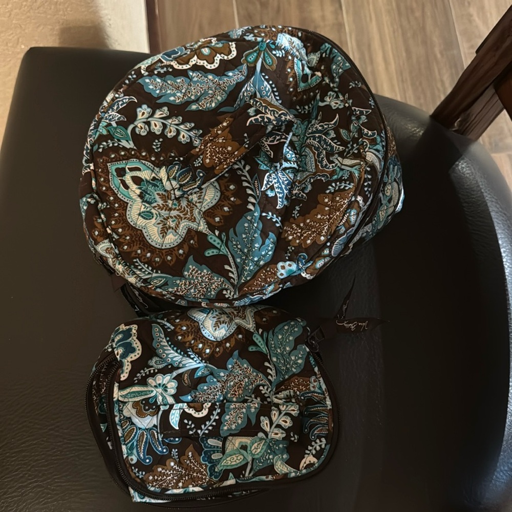 Vera Bradley Java Blue Make up case bundle